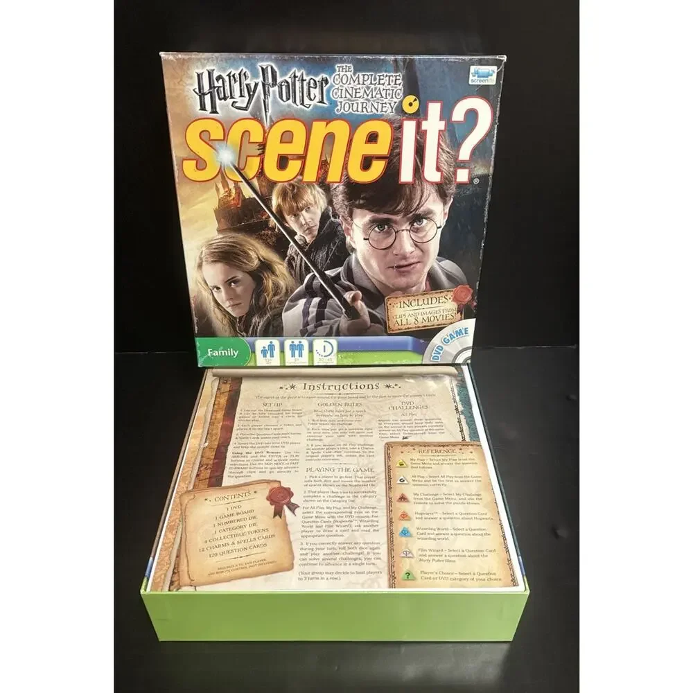Scene It Harry Potter Complete Cinematic Journey Game Complete DVD Cards Sealed